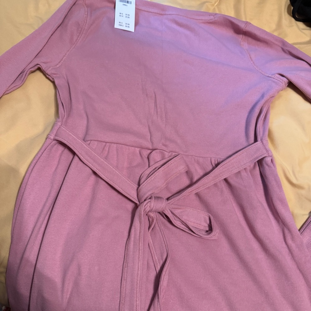 NWT- Hollister pink Tie Back Henley Babydoll Top  Y2K - small- fitted top - Picture 8 of 10